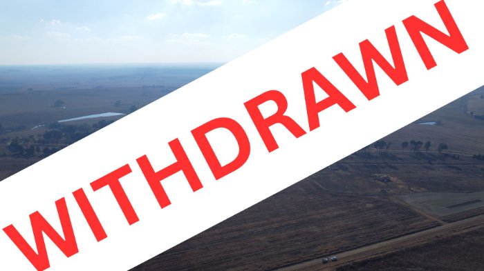 WITHDRAWN - FARM ROOIKOP,791, PORTION 0