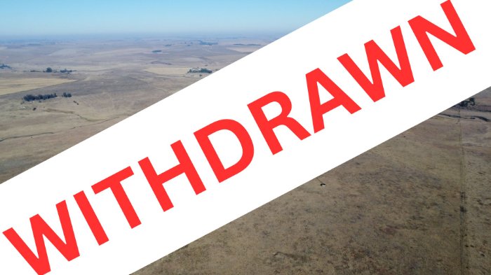 WITHDRAWN - FARM MULLERS DEEL 1729, PORTION 0